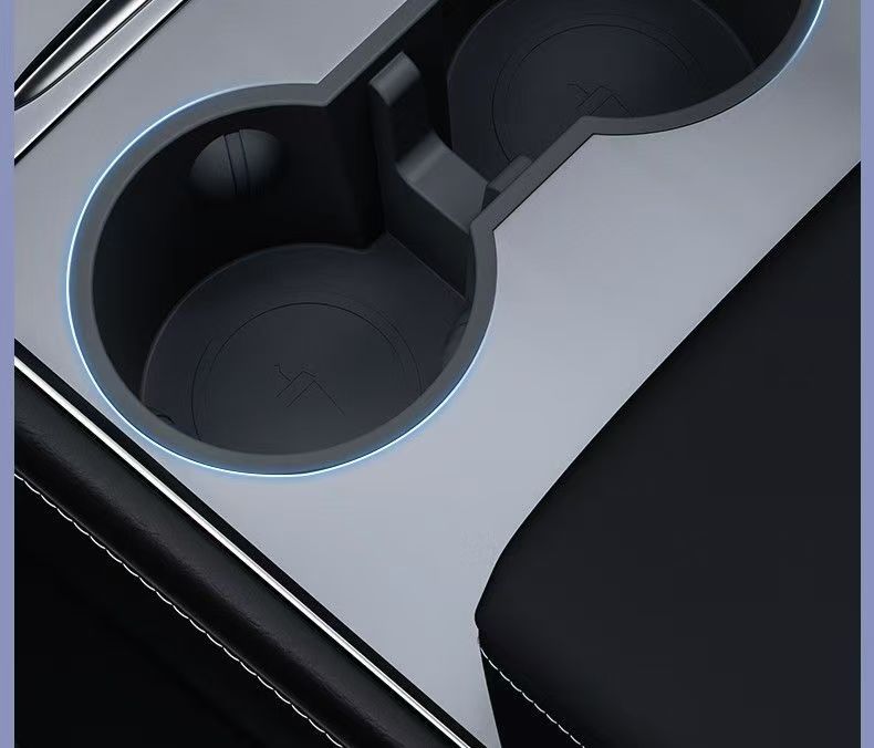 Suitable for Tesla Model 3/Y/Yl Central Control Water Cup Holder Water Cup Slot Tpe Cup Sleeve Accessories Modified Car