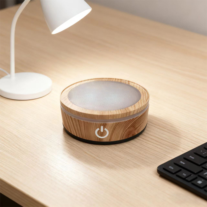 가벼운 나뭇결 원형 베이스(평면)