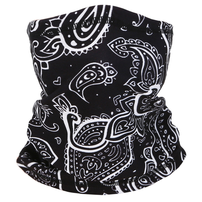Amazon popular bufanda de montar de doble cara impresa a prueba de frío engrosada cuello caliente deportes al aire libre máscara caliente