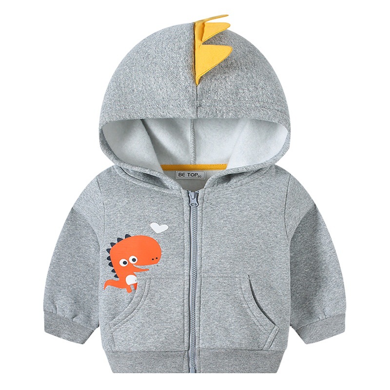 Ropa para niños nuevo estilo ropa de invierno abrigo para niños suéter de lana suéter con capucha para niños delantero y trasero impreso entrega de una pieza