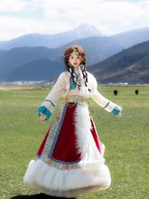 藏族服装女藏服云南旅游区丽江异域风情西藏旅拍写真旅游摄影民族