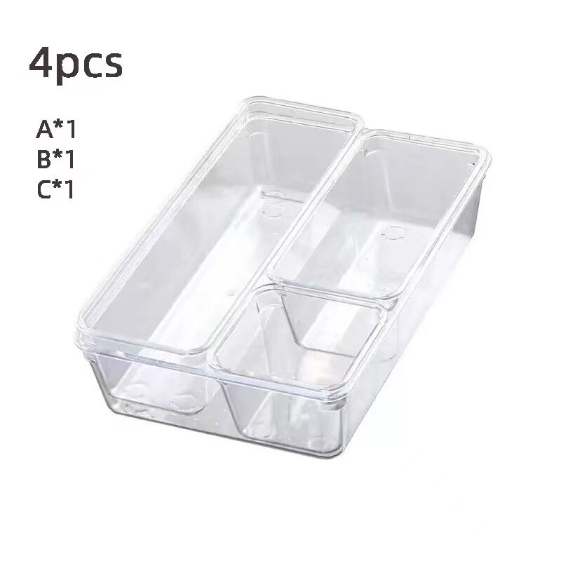 デスクトップ収納ボックス透明コンパートメントプラスチック収納コンビネーションリビングルーム寮バルコニーテーブルキッチン引き出しオーガナイザーボックス|undefined