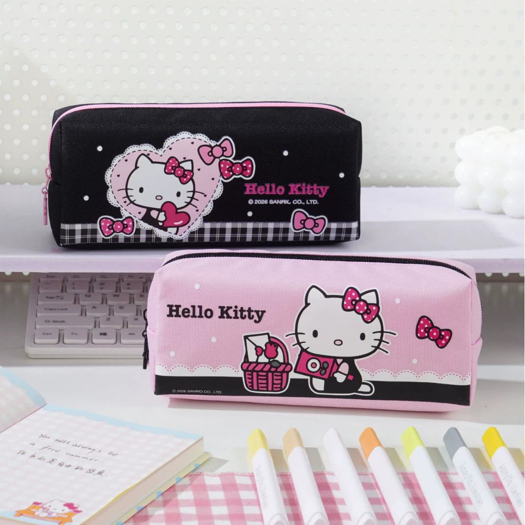 Японийский бренд Hello Kitty, подлинные канцелярские товары, квадратная сумка для покупок, вместительный пенал