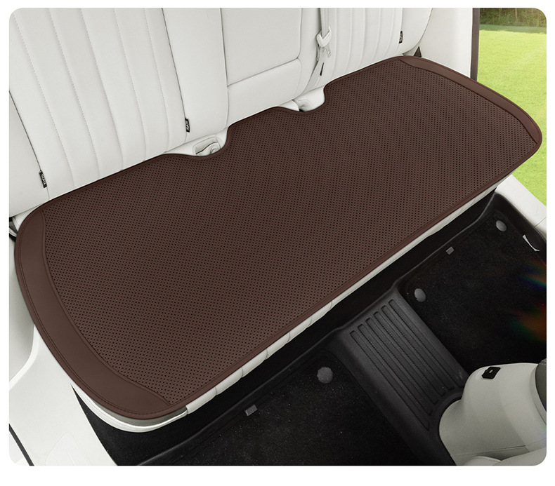 Nappa Leather Car Seat Cushion Four-Season Seat Cover Three-Piece Set Universal Seat Cushion Thin Ventilated Universal Seat Cushion Three-Piece Set