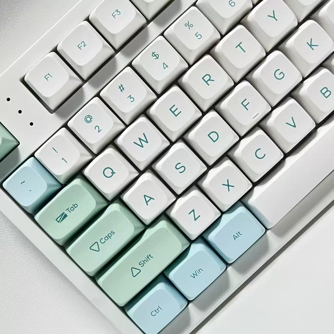 Ice Crystal Mint Theme XDA High-Profile PBT Sublimation Keycaps Cool Summer Minimalist Ins Macaron Customizable