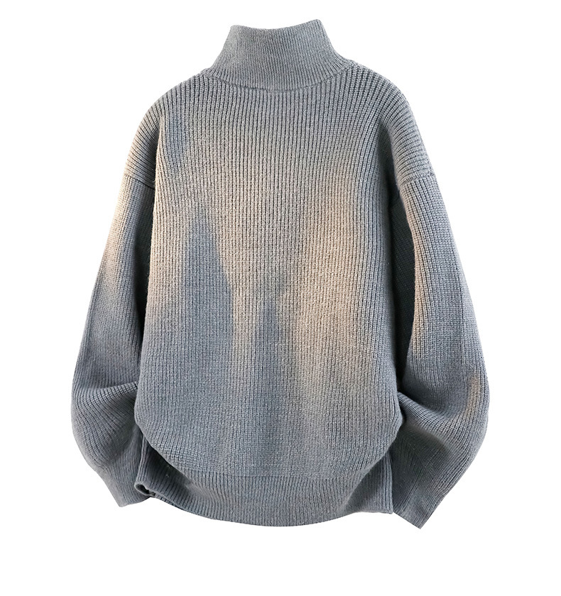 Abbigliamento da uomo Maglione con cerniera da uomo - Cardigan casual oversize (M-XXXL, nero/grigio/beige/rosso)_voghion.com