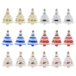Cross-Border Wholesale New Christmas Ball Special-Shaped Christmas Tree Decoration Props Christmas Gifts Plastic Painted Christmas Tree