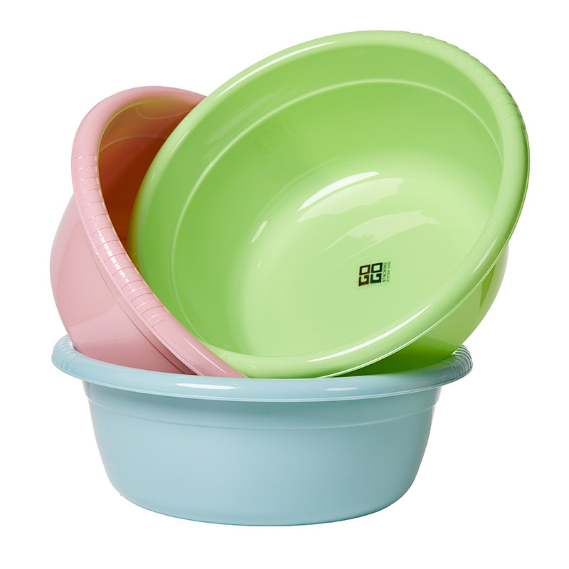 Tianping Chaohui 家庭用厚みのあるプラスチック洗面器洗濯と野菜洗い s フルーツ学生寮収納足洗い桶洗面器|undefined