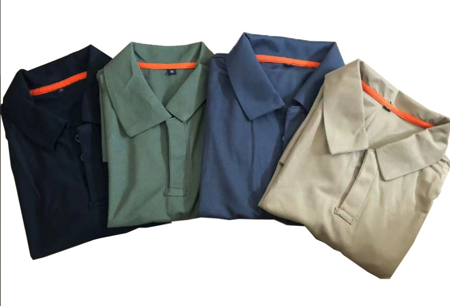 Фабричная Повседневная мужская футболка с длинными рукавами, уличная рубашка-поло с лацканами, свободная эластичная быстросохнущая летняя футболка, тренировочный костюм для мужчин