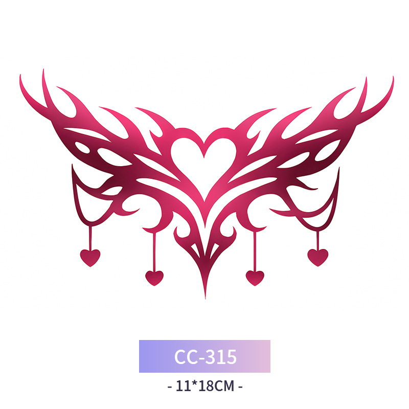 Transfronterizo en stock al por mayor de halloween colorido mariposa tatuaje pegatinas simulación sangrienta cicatriz pegatinas divertidas pegatinas impermeables