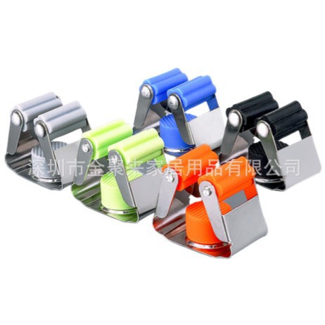 Broom Holder Wall Hanging Stainless Steel Mop Holder Hook with Mounting Screws Space Saving Reusable Mop Holder