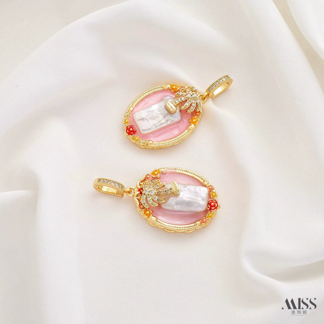 Мод pendant из органического жемчуга, свитер, аксессуар, ручная роспись, цветочная, китайский стиль, стиль высокого качества