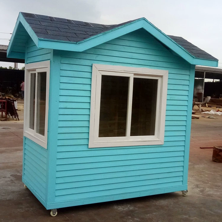 Мобильный киоск Антикоррозийный деревянный сторожевой киоск Детский сад Каюты на открытом воздухе Сборка дворовой комнаты