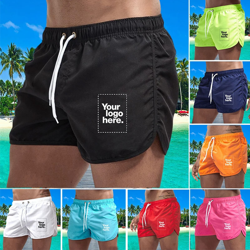 New Foreign Trade European and American Fashion Beach Shorts, Polyester Multi-Color Sports Outdoor Three-Quarter Shorts, Men's Hemmed Shorts, in Stock