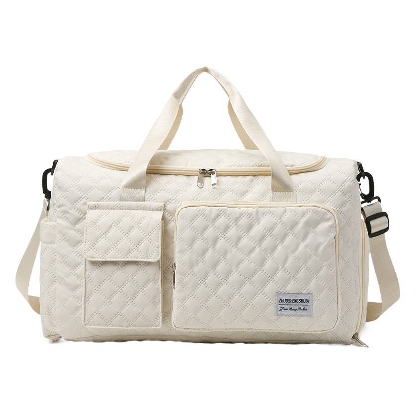 Bolsa de viaje simple transfronteriza Bolsa de fitness ligera de gran capacidad Bolsa de almacenamiento de separación húmeda y seca con bolsa de hombro de almacén de zapatos para producir