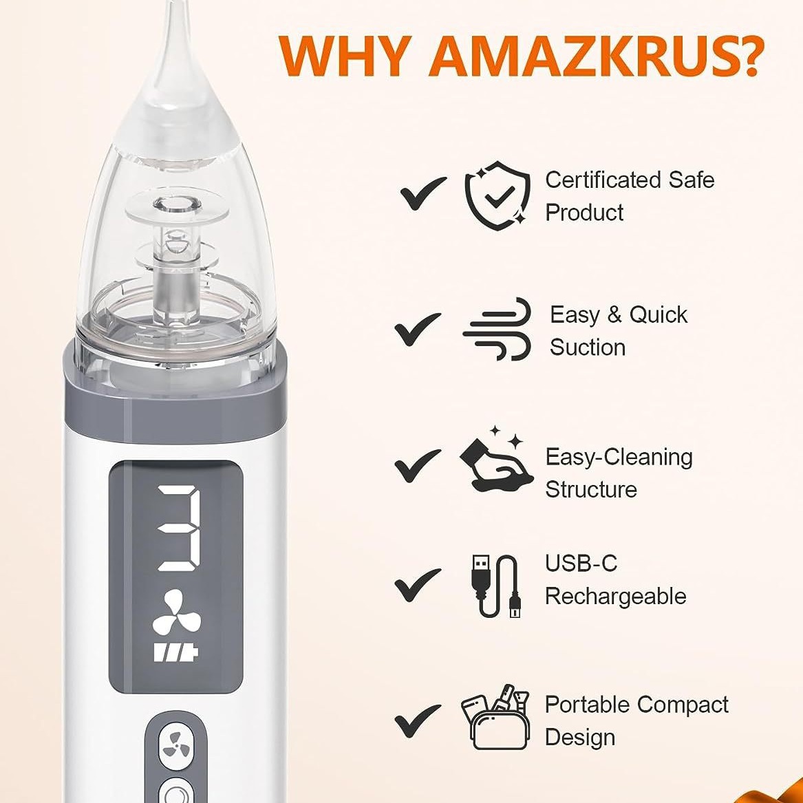 Electric baby nasal aspirator for home use for mothers and infants to suck snot and boogers for babies with excessive snot and children's nose suction machine