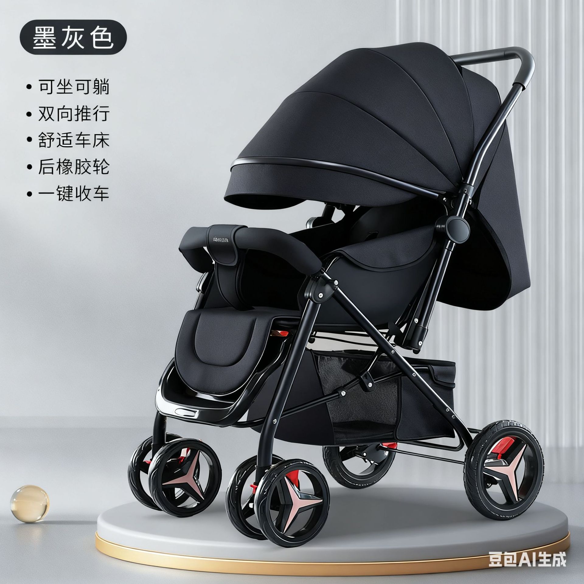 alto paisaje cochecito para bebés se puede sentar y acostarse ligero plegable paraguas para bebés cuatro ruedas antichoque cochecito para bebés ruedas grandes cochecito para niños