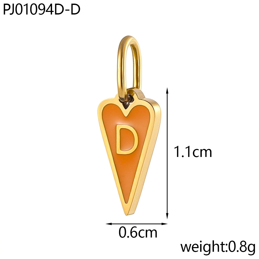 1g Weight Pendant Jewelry Making Type DIY Ornament Accessories Classification 1 Piece, 1 Set Quantity 304 Stainless Steel Material Letter Pattern All Seasons Season Polished Finish Enamel Design Simple Style, Classic Style Style 1 Piece 1 Set 304 Stainless Steel Letter Polished Pendant DIY Ornament Accessories 6