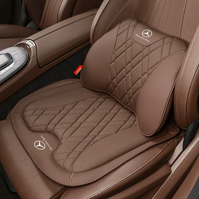 Headrest – same color as the original car - mercedes-benz-lumbar-support-1-piece-seat-cushion-1-piece-chestnut-brown