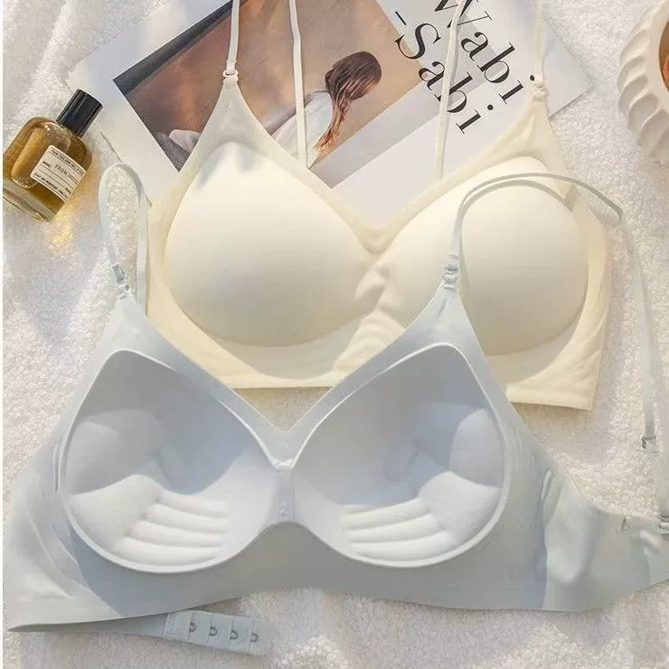 Summer thin breathable underwear, supporting push up bra, sexy straps, wireless bra