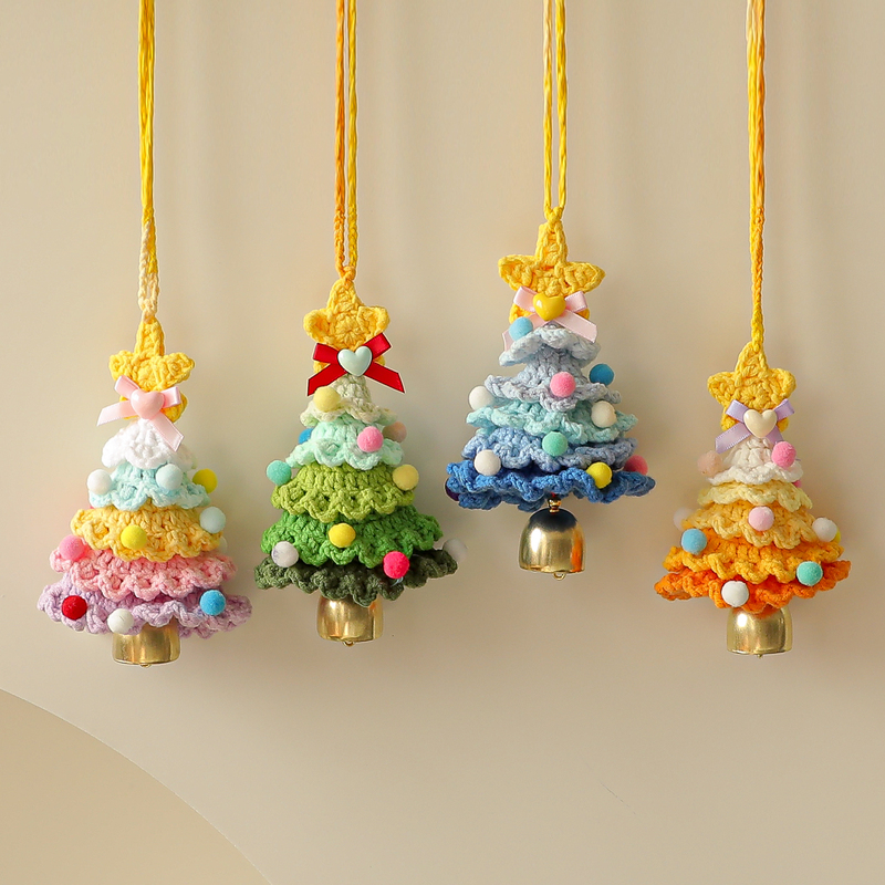 Christmas Tree Handmade Crochet Yarn Decorations Hanging Ornaments Bell Christmas Knitted Christmas Tree Crochet Christmas Tree Handmade Crochet Yarn Decorations Hanging Ornaments Bell Christmas Knitted Christmas Tree Crochet