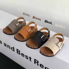 新款夏季时尚儿童凉鞋男女童可爱卡通软底博肯凉鞋洞洞鞋防滑耐磨