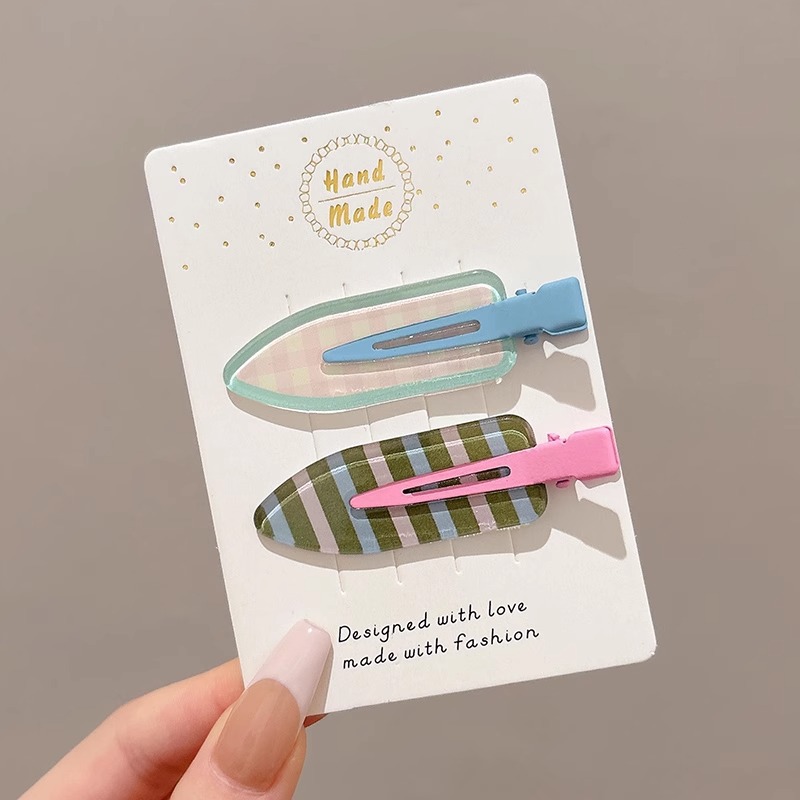 Clip de pelo de verano colorido lindo sin marcas clip de pelo de laterales mujeres frente clip de pelo de boca de pato clip de pelo de niños toque de pelo