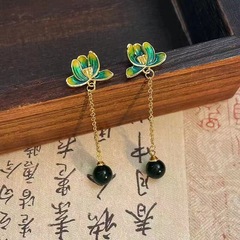 レトロ高級中国風チャイナドレスのイヤリング