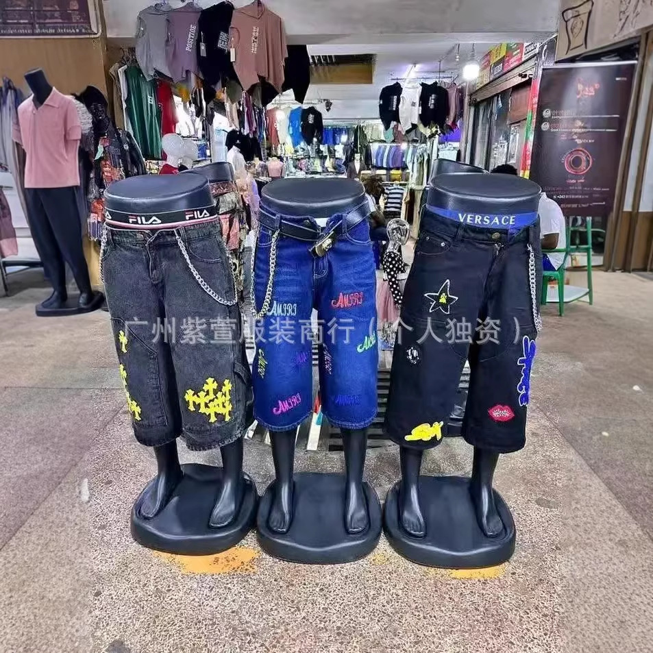 Men Jeans Shorts Wholesale Men's Denim Shorts Three-Quarter Pants Men's Jeans Wholesale