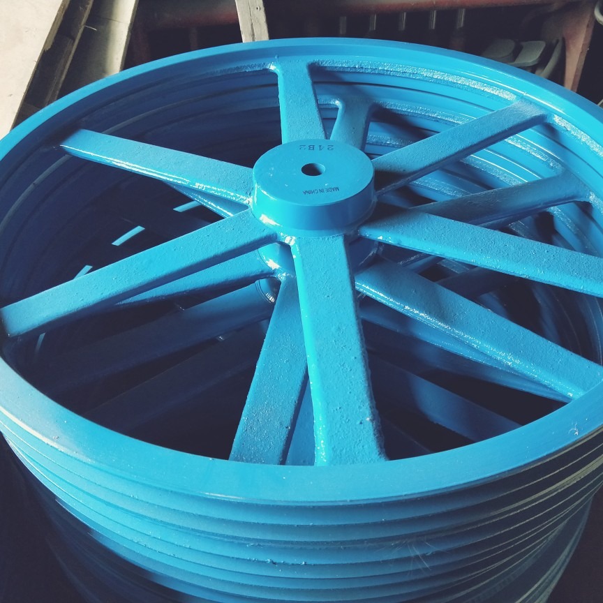 厂家批发欧标皮带轮铸铁件 三角皮带轮 400B型4槽皮带轮铸造件