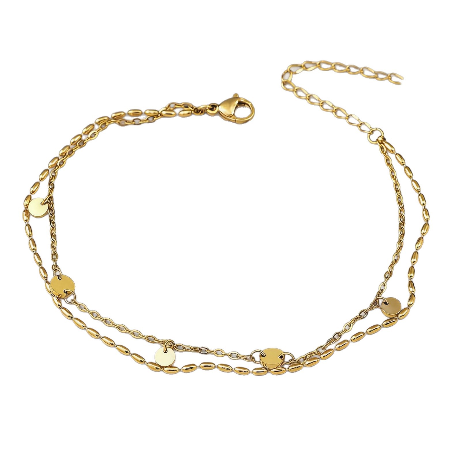 No desvanecerse nicho lujo ligero oro doble disco perlas tocalera mujer diseño delicado regalo de tocalera de amigos