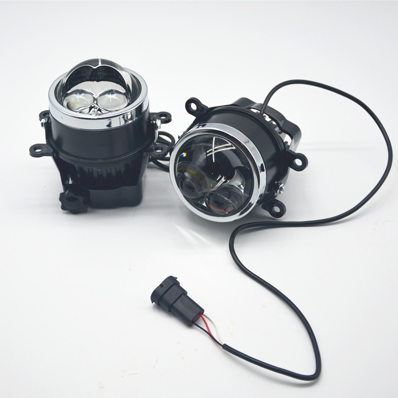 GM 2.0 pulgadas 3 pulgadas sin pérdidas LED doble lente de luz lámpara de niebla modificada láser medio dos ojos directo
