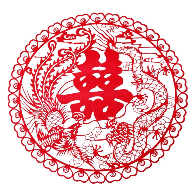 Suministros de boda de la boda Xi carácter pegatinas estáticas ventana flor boda decoración de la habitación dibujos animados Xi carácter pegatinas 20cm20 hojas/bolsa