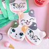 Children's warm stickers, rabbit, cartoon hairpins, with little bears, wholesale