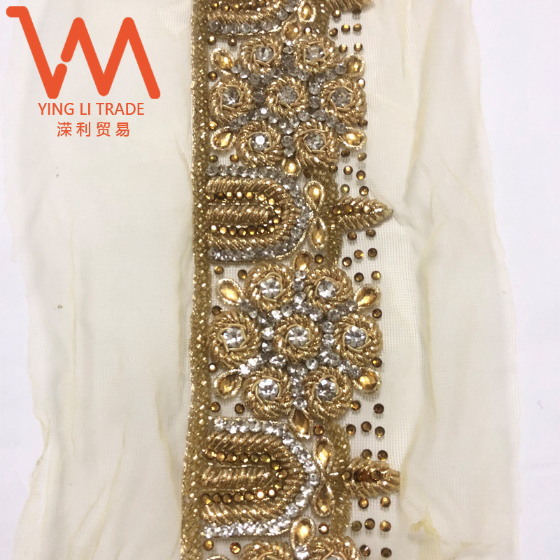 Indian Silk Lace Barcode Xiuhe Clothing Mother's Clothing Classy Wedding Dress Chinoiserie Wedding Dress Golden House Flower Pattern