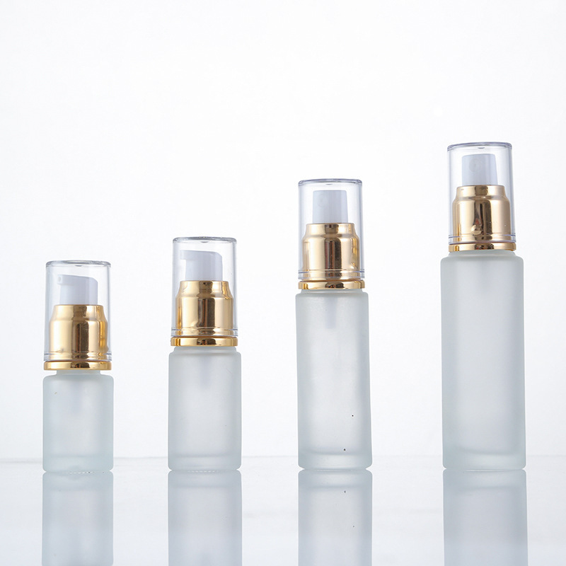 厂家批发30毫升精油瓶鸭嘴式蒙砂乳液瓶15ml精华液分装瓶玻璃空瓶