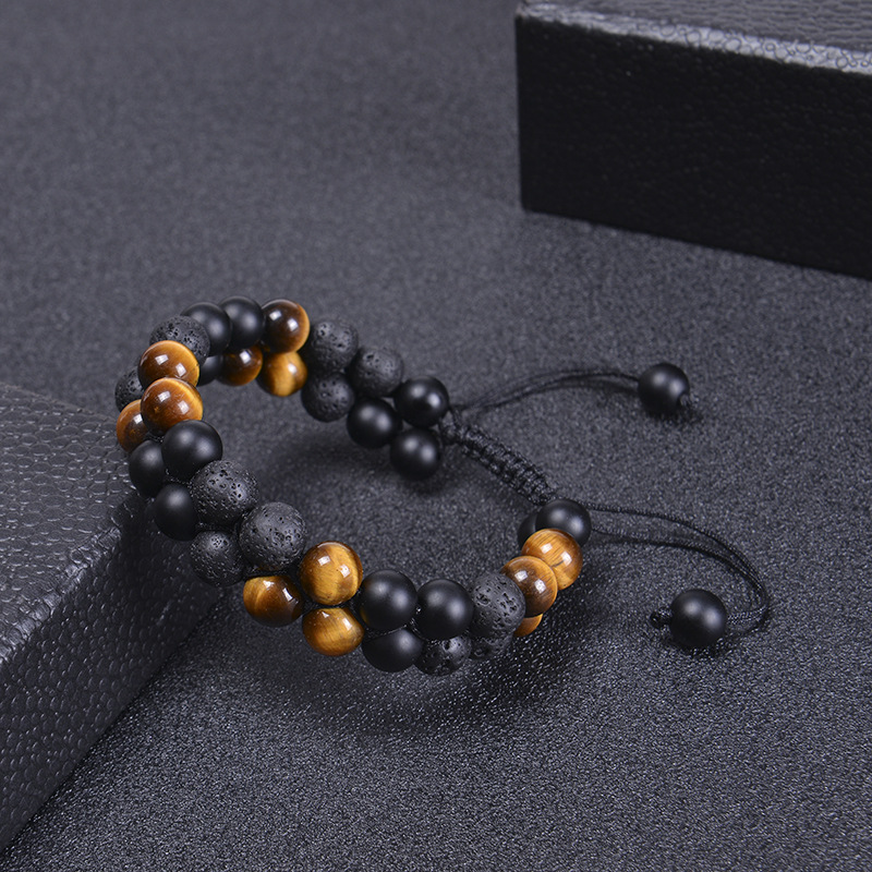 Fashion Color Block natural stone Beaded Bracelets 1 Piece