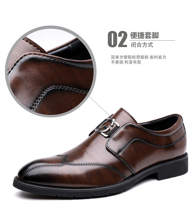 Giày lười nam da vân tay kiểu Anh, giày da công sở lịch lãm gót thấp 1-3 cm — GX1026 Màu nâu, GX1026 màu đen chi tiết 12