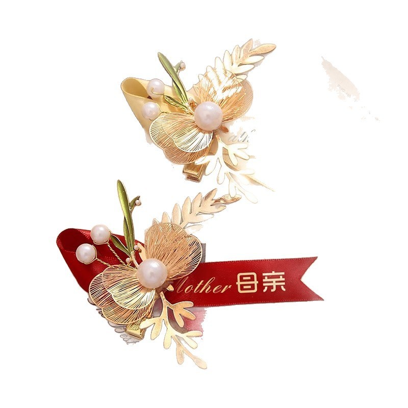 Fansalang 花嫁、高級、花婿の付添人、花嫁介添人、両親、新婚夫婦、ウェディングボタンホール、ウェディングコサージュ、ウェディングフルセット|undefined