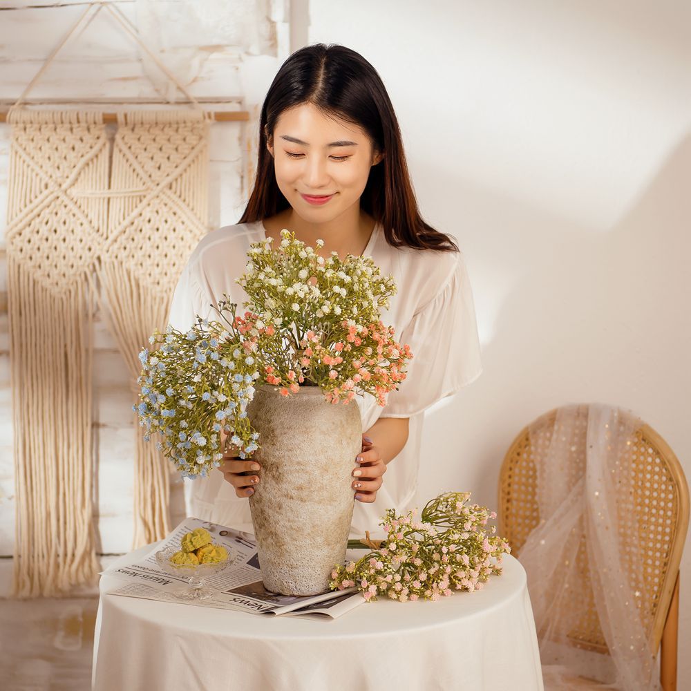 仿真花7頭夜來香手感滿天星廠家家居裝飾跨境婚慶批發假花MW79901