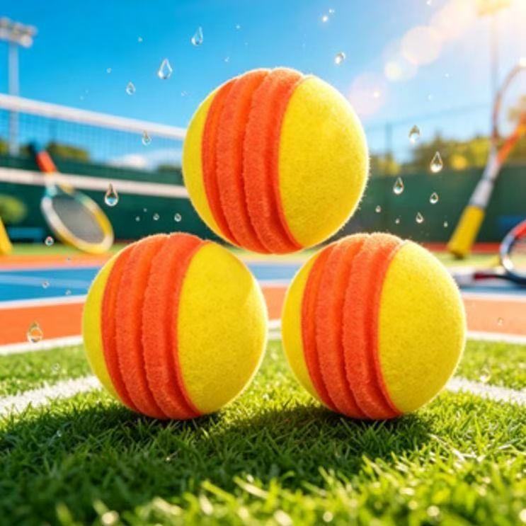 Cross-border bestseller 88mm Taipu high-rebound sponge ball, red and yellow dual-color sponge ball for indoor and outdoor training