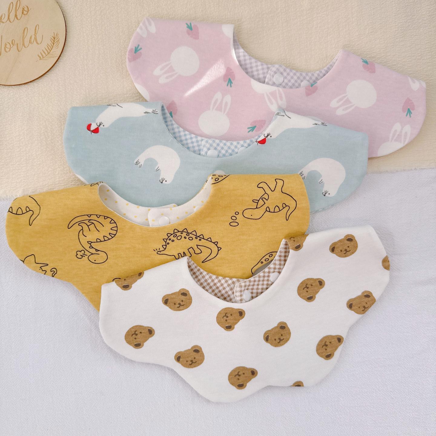 Ins Korean Same Style Bib Baby Petal Saliva Towel Double-Sided Newborn Saliva Towel Pure Cotton Type a Saliva Pocket