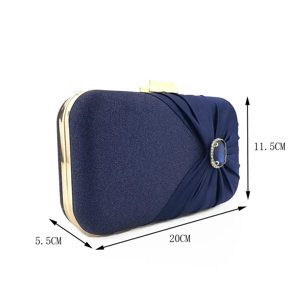 Women's All Seasons Polyester Solid Color Elegant Square Lock Clasp Evening Bag display picture 4