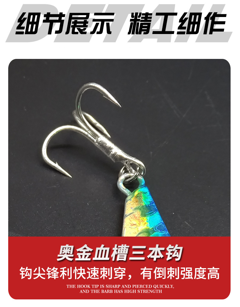 Sinking Jigging Spoon Lures Deep Diving Jigging Spoon Baits Fresh Water Bass Swimbait Tackle Gear