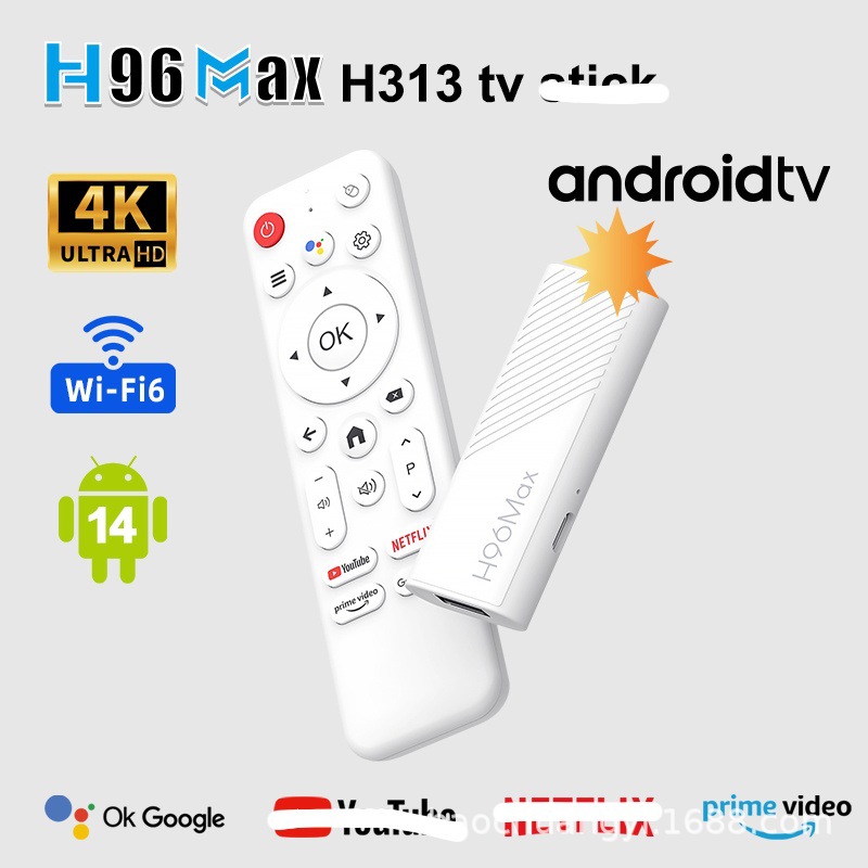Comercio exterior transfronterizo H96Maxh313MinitvBox TV Box Android 14 decodificador de red WiFi6 Bluetooth