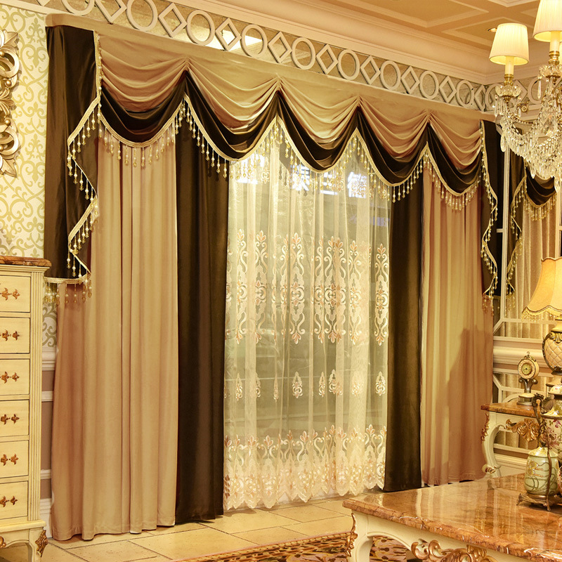 New light luxury luxury European curtain...