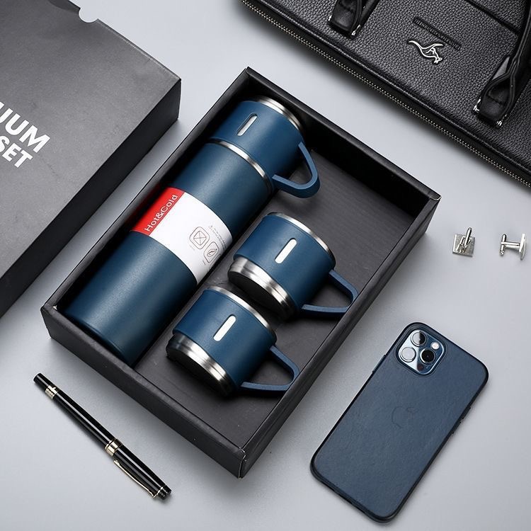 Taza termo Juego de una taza y tres cubiertas Taza de agua caliente de comercio exterior Regalo de empresa a granel Taza publicitaria de la empresa Logotipo personalizado image 8
