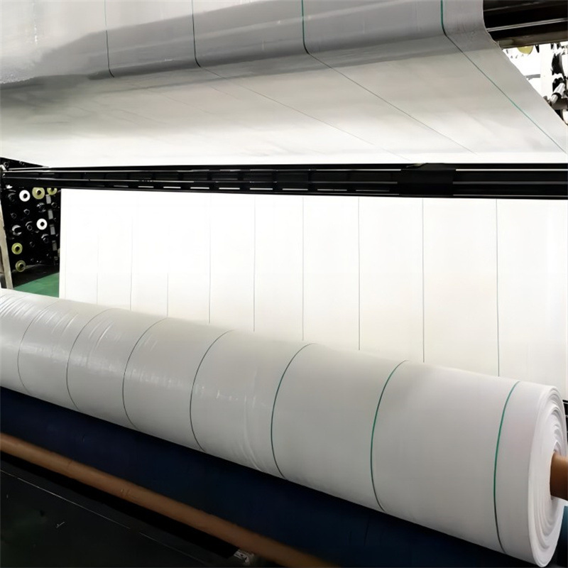 100每平方5%uv使用寿命三年以上模具白色卷装防草布抗uv防老化