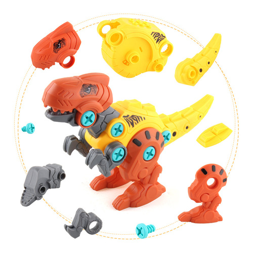 Factory direct sales boy's disassembly and assembly of dinosaur building block toys with electric drill nut to assemble Tyrannosaurus rex building block set