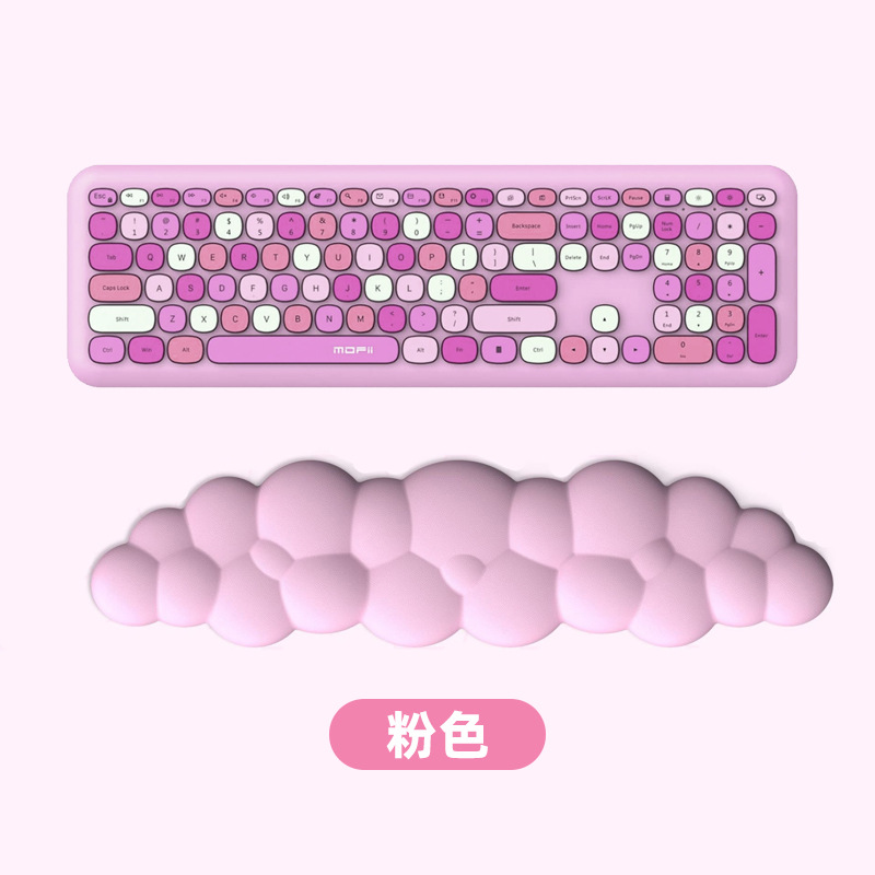 Nuevo producto transfronterizo, teclado de nube, reposamanos, reposamanos, cuero, escritorio antideslizante, soporte de muñeca para mecanografía de oficina, reposamanos para teclado